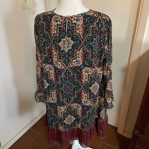 LOFT Multicolor Patterned Mini Dress - Picture 9 of 13